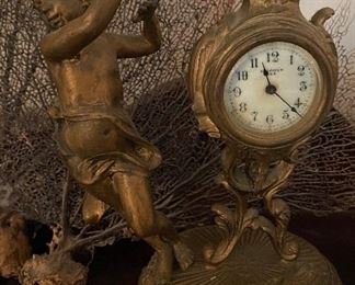 Antique Figural Clock (As Is)