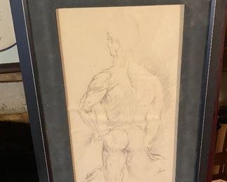 Pencil Sketch (Male Figure)