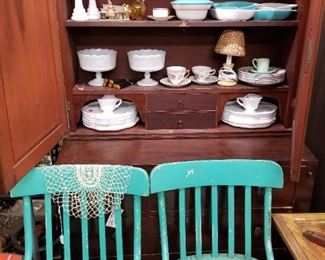 Vintage Chairs and Vintage Dishware 
