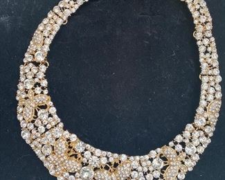 #29 - $60  Rhinestone & buttefly necklace 