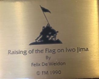 $160 - Raising of the flag on Iwo Jima by Felix de Weldon FM1990