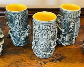 Dorothy Kindell Military relief mugs VERY RARE set of 5