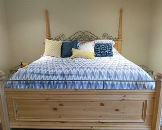 King bed with matching dresser and cabinet