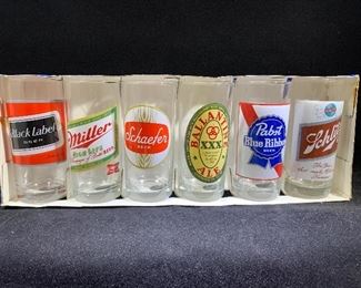 Vintage Luminarc beer glasses- 6 pack