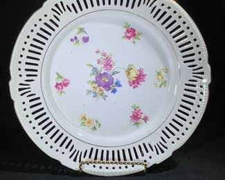 Pierced lace china platter