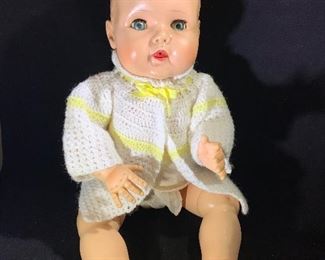 American Character baby doll, multi-jointed, 1950’s, 20”, molded hair