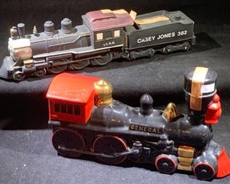 Locomotive whiskey decanters