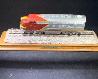 Santa Fe mounted on wooden base