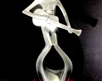 Metal guitar player figurine