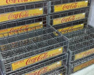 Amazing vintage metal Coca-Cola crates