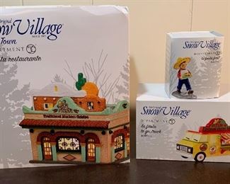 Department 56 Snow Village La Fiesta Restaurante, La Fiesta To Go Truck and La Fiesta Feast plus so many more…