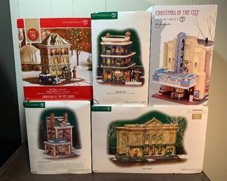 Department 56: The Prescott Hotel, East Harbor Fish Co., Jambalaya Cafe, The Fox Theater