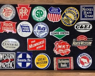 Vintage Post cereal promotional train medallions