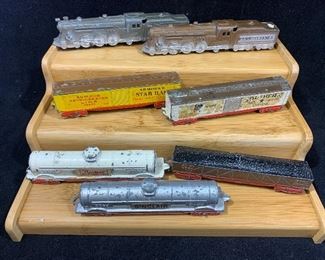 Antique Tootsie Toy trains