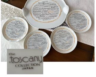 The Toscany Collection cheese tray and plates