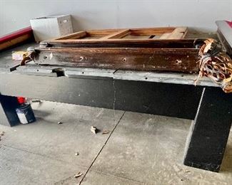 Schmidt antique billiards table. Needs assembly.