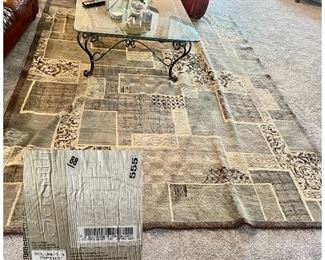 Serenity 7'10" x 11'2" living room rug, 100% poly.  Made in Egypt.