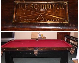 This is a photo of what the pool table looks assembled.