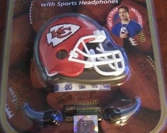 Chiefs AM FM Radio with Sports Headphones and Neck Strap