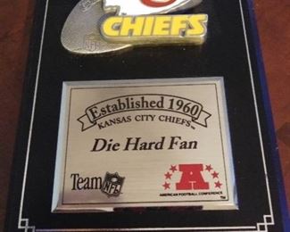 Chiefs Die Hard Fan Plaque 5 x 7