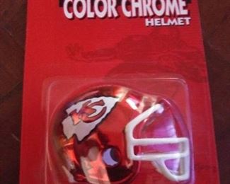 2000 Chiefs Pocket Size Color Chrome Helmet