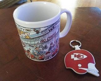 Chiefs Coffee Cup and Keychain