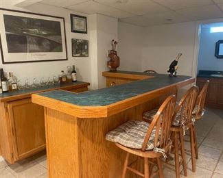 . . . nice oak bar stools 