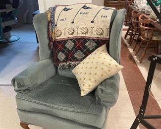 . . . cute wing chair with Queen Ann legs
