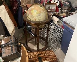 . . . a vintage globe among other treasures