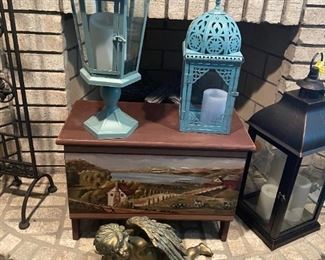. . . a cute painted chest and accents -- angel in foreground