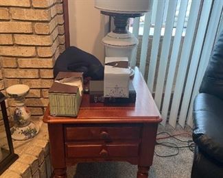 . . . a nice end table and Gone With the Wind style lamp