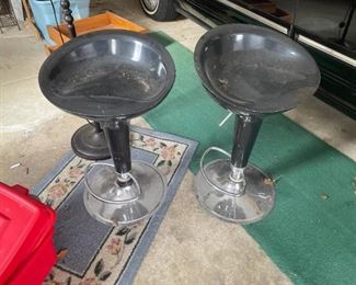  . . . two retro bar stools