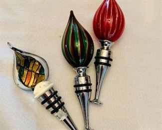 Murano glass bottle stoppers