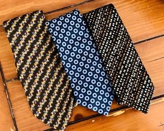 Silk ties including Valentino, Givenchy