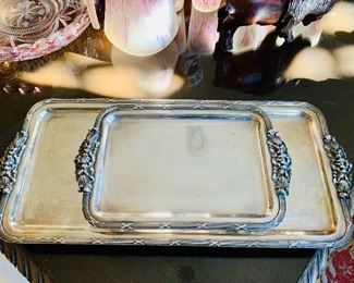 Vintage silverplate trays
