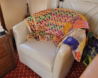 33" high x 31" wide x 31" deep (tilts and swivels)