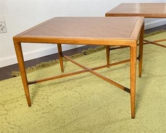 2pc MCM Tomlinson Sophisticate End Tables PAIR Mid Century Modern Lamp Tables 19x24x28in HxWxD