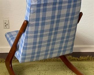 MCM Mogens Kold Boomerang Rocking Chair 1960 Teak Danish Modern 40x24x33in HxWxD