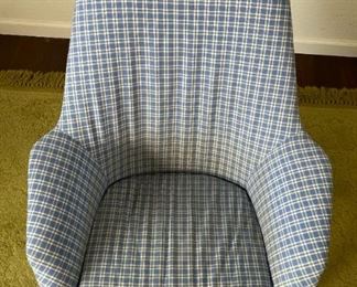 Vintage MCM Upholstered Lounge Chair 37x32x30in HxWxD
