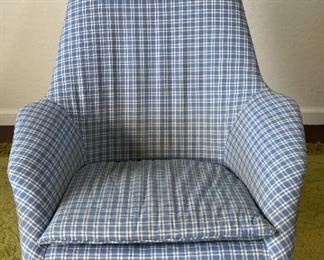 Vintage MCM Upholstered Lounge Chair 37x32x30in HxWxD