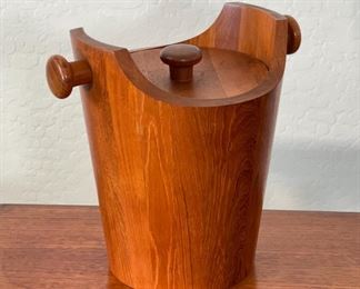 Scan Look AQ Teak MCM Ice Bucket 13.75 x 15 x 10.75 HxWxD