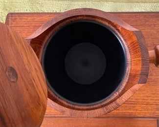 Scan Look AQ Teak MCM Ice Bucket 13.75 x 15 x 10.75 HxWxD