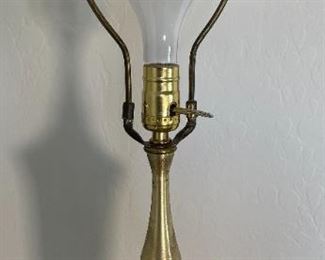 2pc MCM Teak Lamps PAIR Walnut Sculptural Wood Lamps PAIR Danish Modern Cage 35in H x 18 in diameter