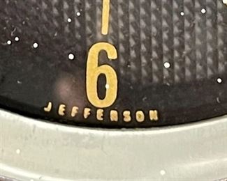 Vintage MCM Jefferson 500 Chrome Bullet Clock 580-221 4.5 x 4.5in diameter