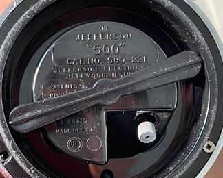 Vintage MCM Jefferson 500 Chrome Bullet Clock 580-221 4.5 x 4.5in diameter