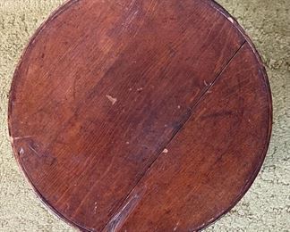 Original 19thc Wood Firkin Sugar Bucket 12 x 14.5in diameter