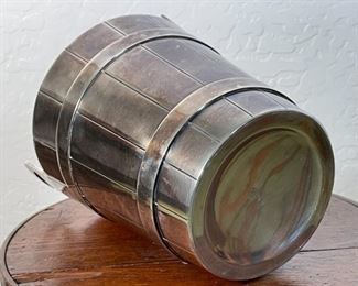 Vintage MCM Calderoni Fratelli Champagne Ice Bucket Milano Italy Alpacca Argentato Nickel Silver 10.75 x 7.75in diameter
