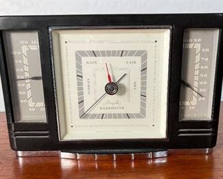 50s Vintage Art Deco Airguide Barometer Desktop Weather Station 5.5 x 8.5 x 2.25 HxWxD