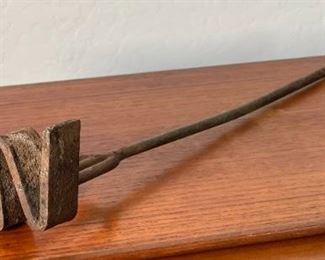 Antique Cast Iron Branding Iron Western Hand Forged 30x9x4in HxWxD