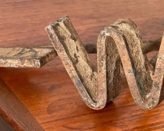 Antique Cast Iron Branding Iron Western Hand Forged 30x9x4in HxWxD